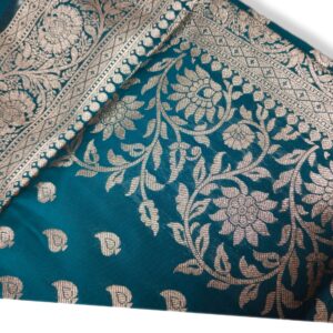 Blue Pure Heavy Silk Saree with Blouse