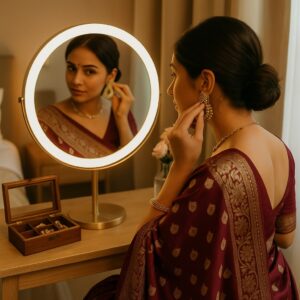 Maroon Pure Heavy Silk Saree with Blouse – Royal Wedding & Festive Wear for Women