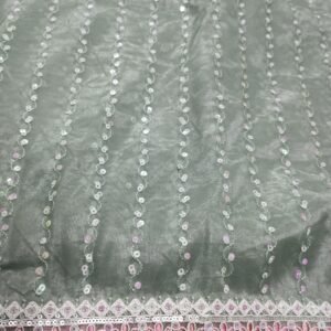 Pista Green Handwork Concept Fancy Border Georgette Saree with Designer Blouse