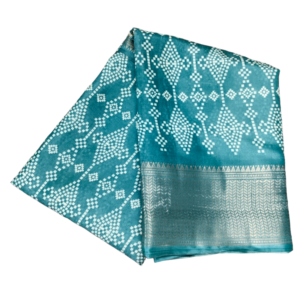 Ocean Blue  Dola Silk Saree