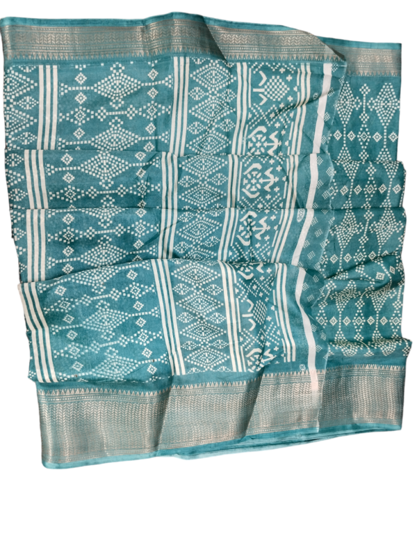 Ocean Blue  Dola Silk Saree