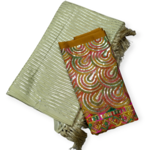 Yellow Weightless Pattern with Silver weaving Saree with Designer blouse