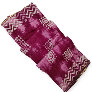 Wine Dola Cotton Saree with Blouse