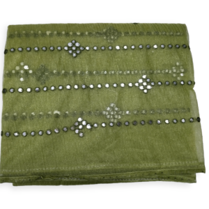 Mahendi Georgette Saree with Blouse & Silver stone work