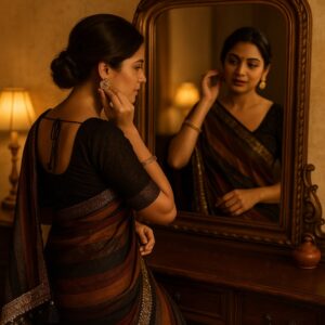 Mustard Yellow Chanderi Silk biskos zari Crush feel Saree with Designer Blouse